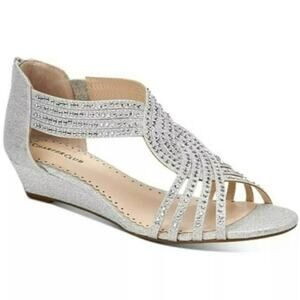 Charter Club Ginifur Wedge Sandals Silver -9